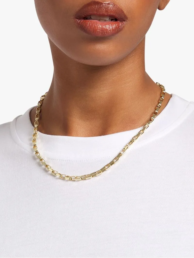 Stainles Steel 18ct Gold Plated Waterproof Box Chain