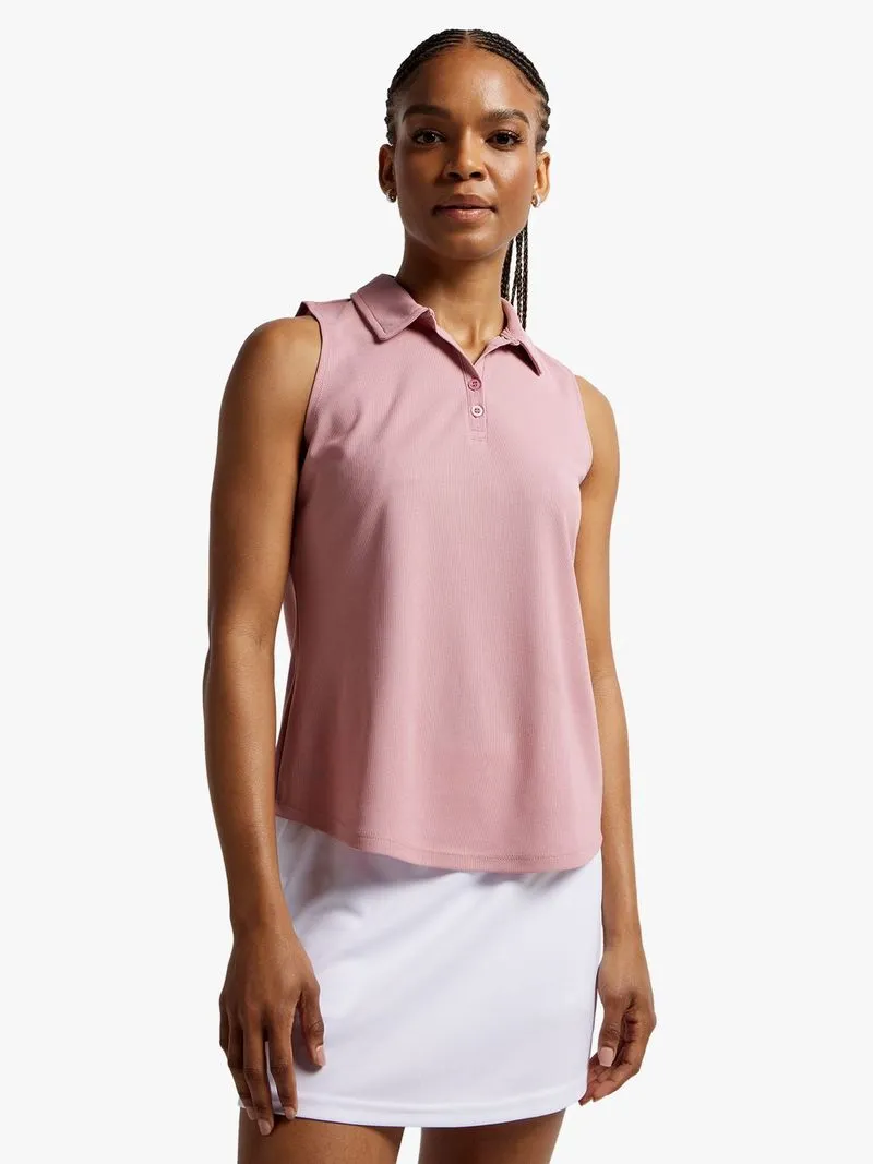 TS Ladies Sleeveless Golfer Vest Dusty Pink Polyester Performance Vest
