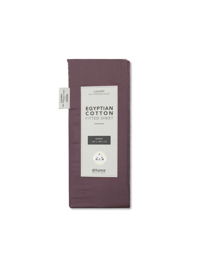 Gold Seal Certified Egyptian Cotton 600 Thread Count Fitted Sheet Mauve
