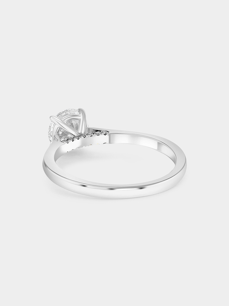 White Gold 1ct Lab Grown Diamond Solitaire Ring