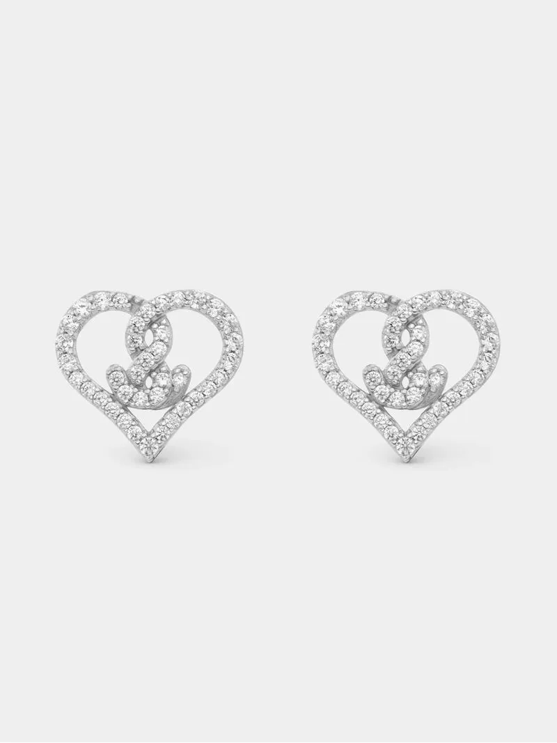 Sterling Silver Love Generation x Gert Johan Coetzee Love Knot Stud Earrings