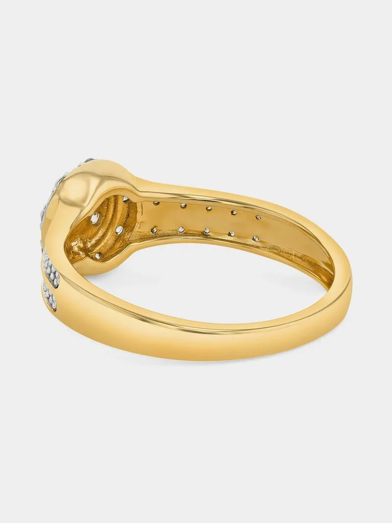 Yellow Gold Diamond Round Multi-Stone Ring