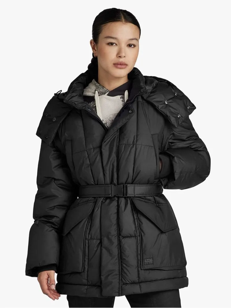 G-Star Women's 3 in 1 Modular Padded Hooded Black Puffer Jacket