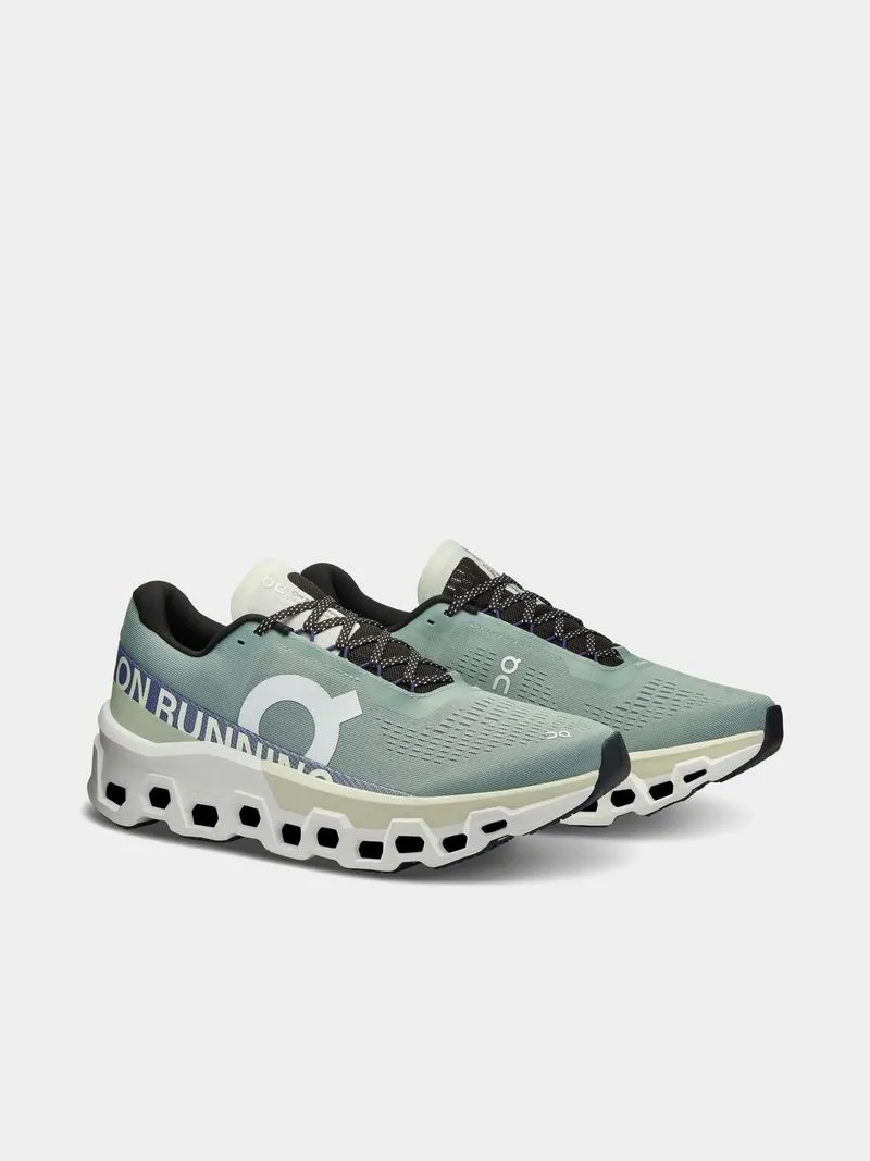 Mens On Cloudmonster 2.0 Green/Grey Running Shoes