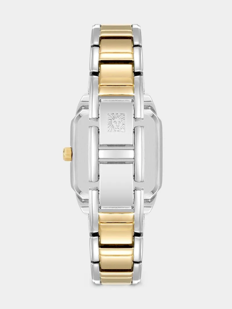 AnneKlein Women's Octagonal Silver TwoTone Alloy Watch