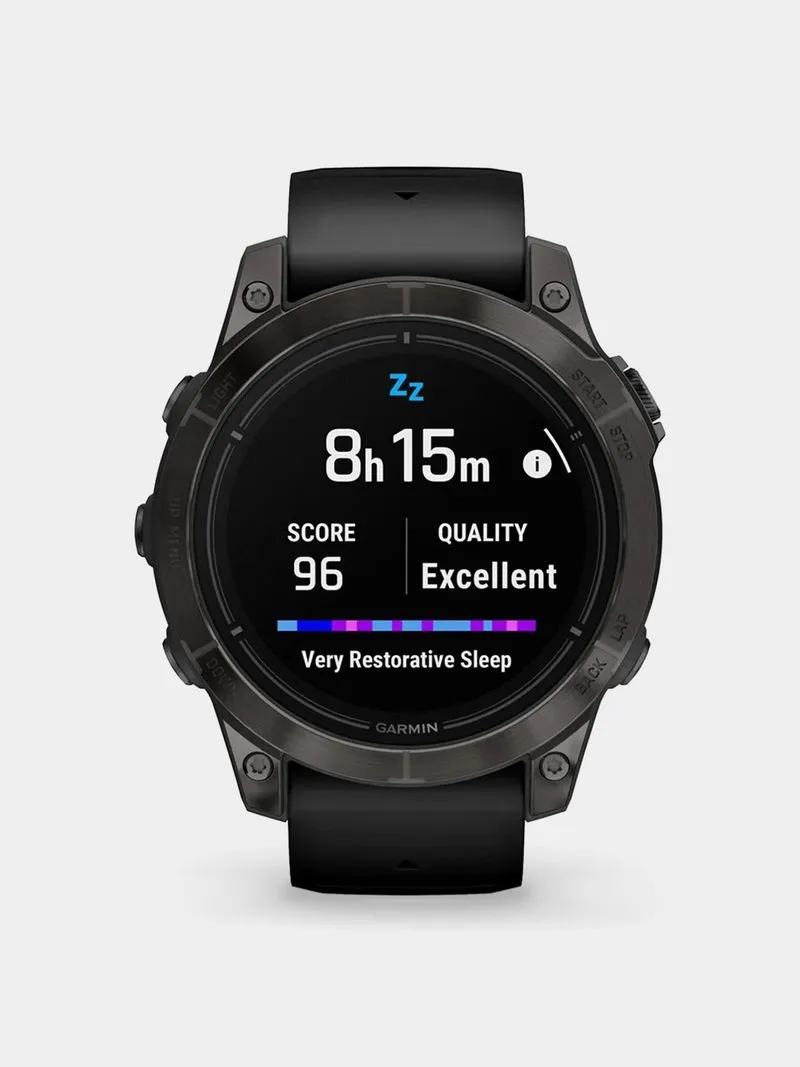 Garmin Epix Pro Gen 2 Sapphire Edition Carbon Grey DLC Titanium with black band 47mm