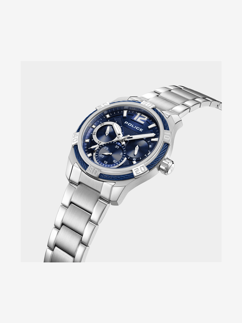 Police Chokery Stainless Steel Navy Dial Bracelet Watch
