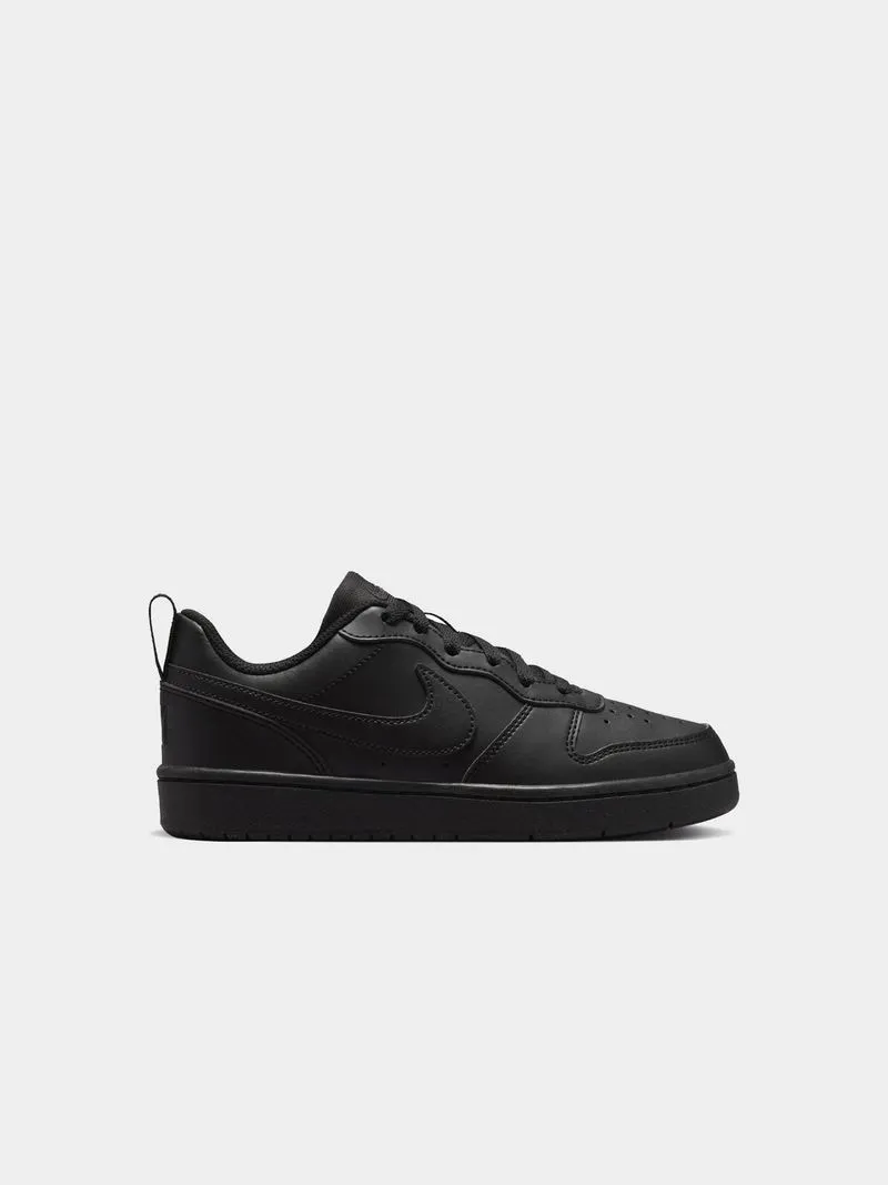 Junior Grade School Nike Court Borough Low Recraft Black Shoes