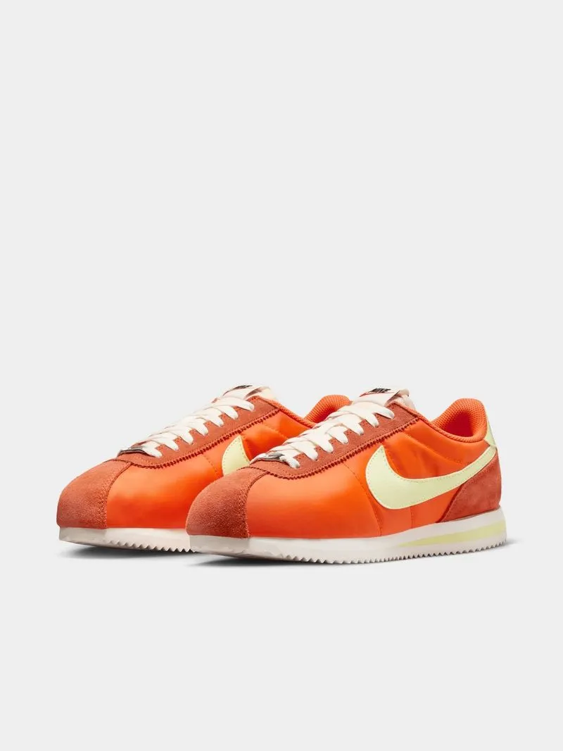 Nike Women's Cortez Textile Orange/Sail Sneaker