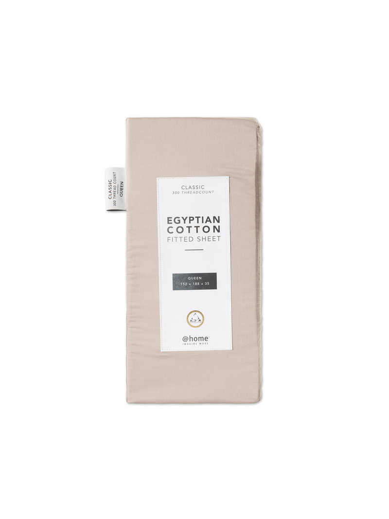 Gold Seal Certified Egyptian Cotton 300 Thread Count Fitted Sheet Natural