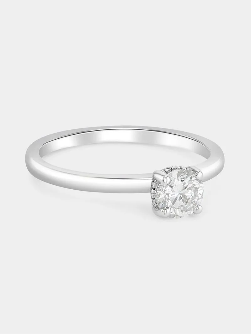 White Gold 0.5ct Lab Grown Diamond Solitaire Ring