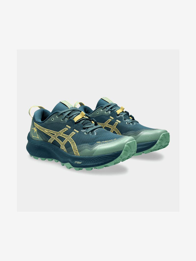 Mens Asics Gel-Trabuco 12 Magnet Blue/Yellow Trail Running Shoes