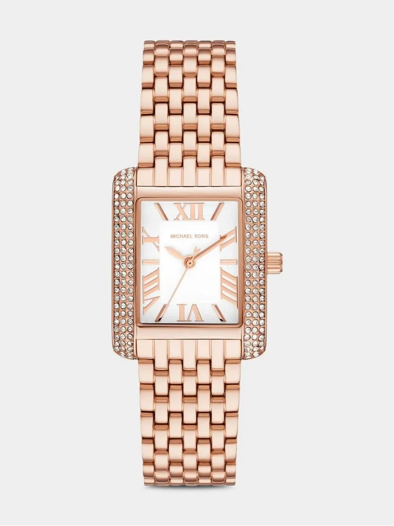 Michael Kors Emery Rose Plated Stainless Steel Bracelet Watch