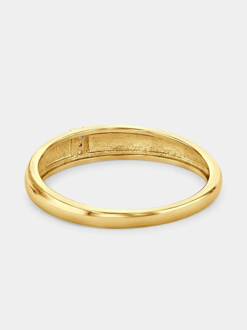 Yellow Gold Earth Grown Diamond Wedding Band