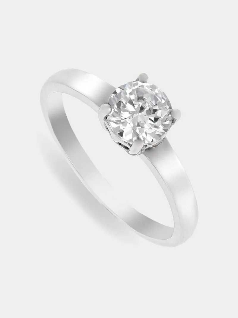Cheté Sterling Silver & Cubic Zirconia Core Solitaire Ring