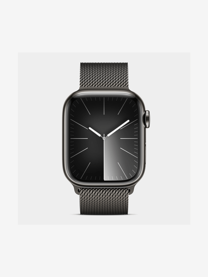 Apple Watch Series 9 GPS + Cellular 41mm Graphite Stainless Steel Case with Graphite Milanese Loop