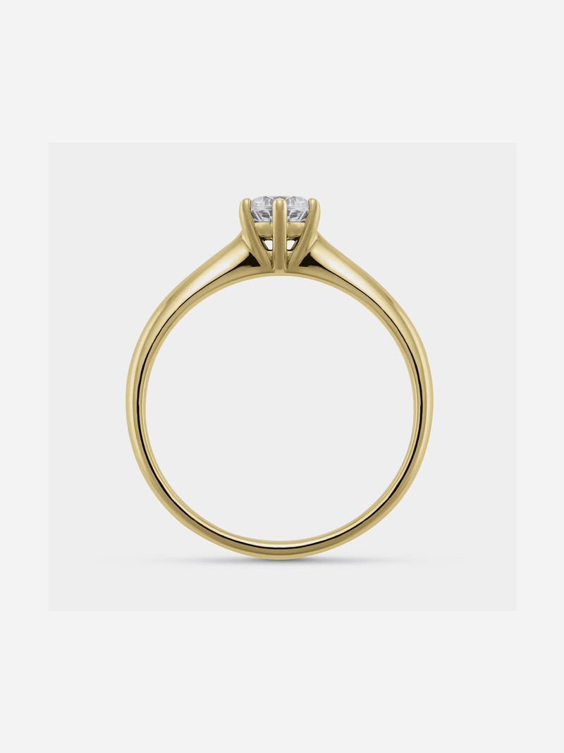 Yellow Gold 0.50ct Diamond Solitaire Forever Ring