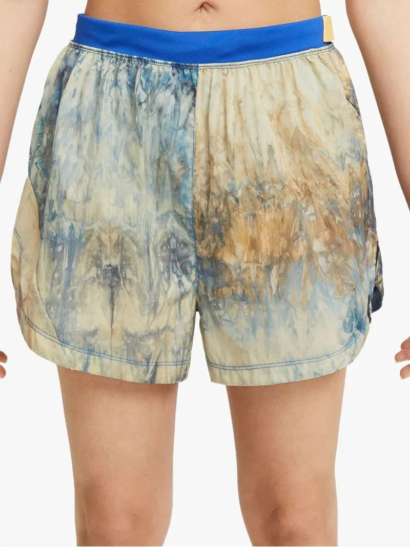Women's Nike Dri-Fit Trail 3 Inch AOP Blue Shorts