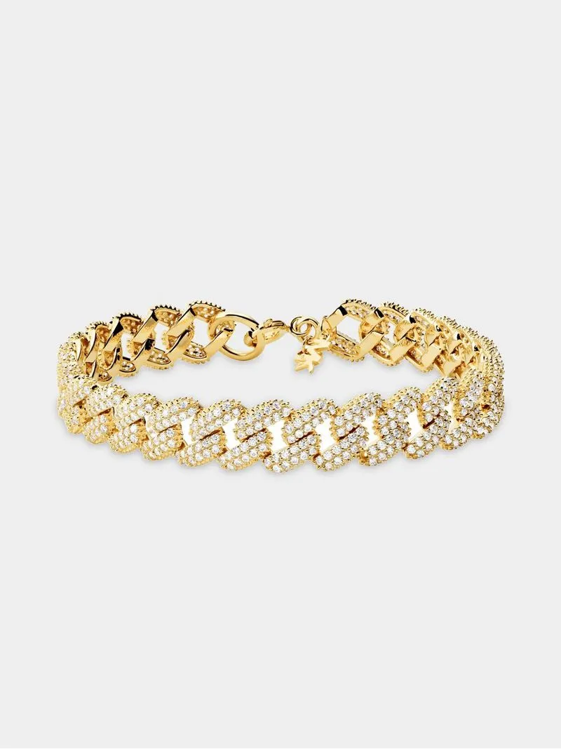 Michael Kors MK Statement Link Collection Gold Plated Sterling Silver Chain Bracelet