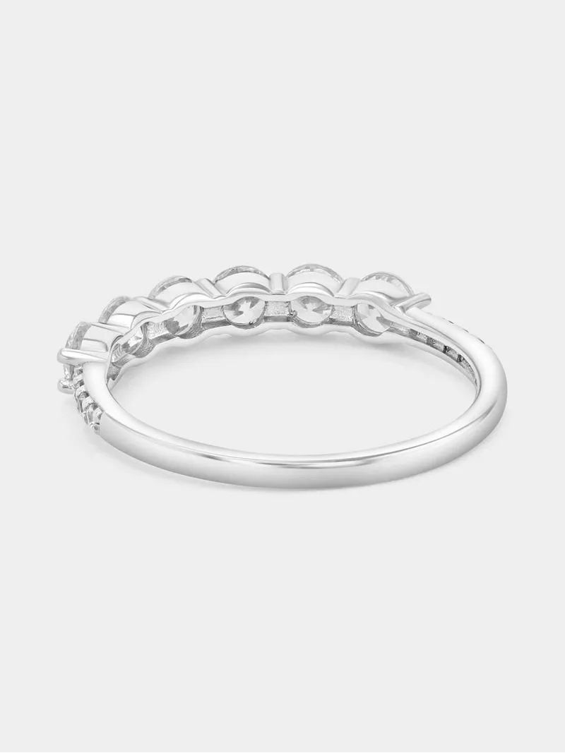 Cheté Sterling Silver Cubic Zirconia Bubble Eternity Ring