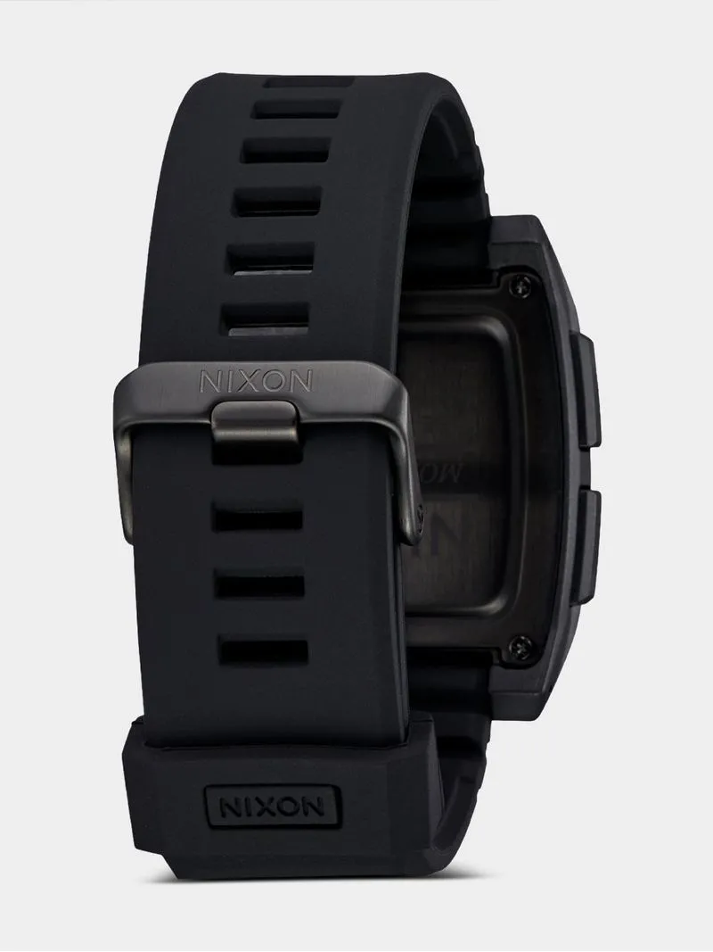 Nixon Men's Base Tide Pro Black Positive Digital Silicone Watch
