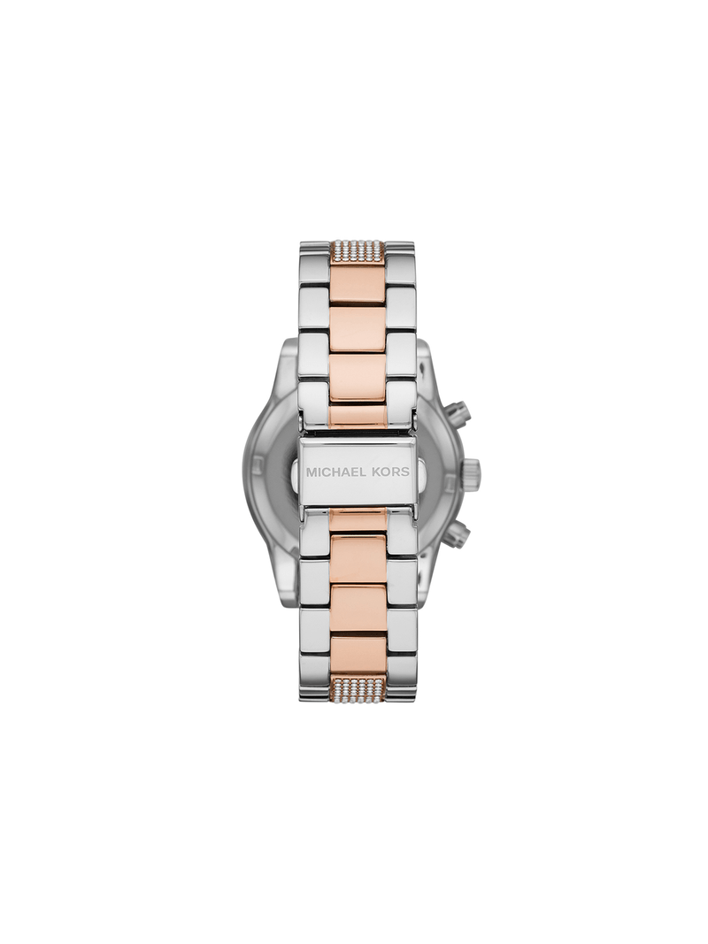Michael Kors Ritz Silver And Rose Tone Bracelet Watch
