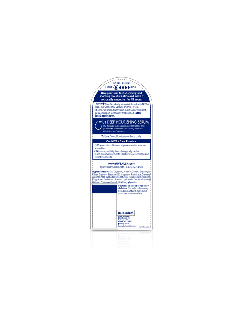Nivea Aloe & Hydration Body Lotion 48h Soothing Deep Moisture Care with Aloe Vera