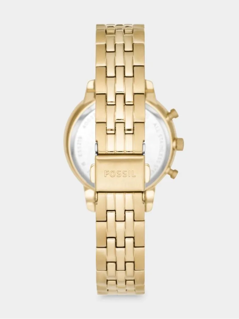 Fossil Women's Neutra Gold Plated Chronograph Bracelet Watch