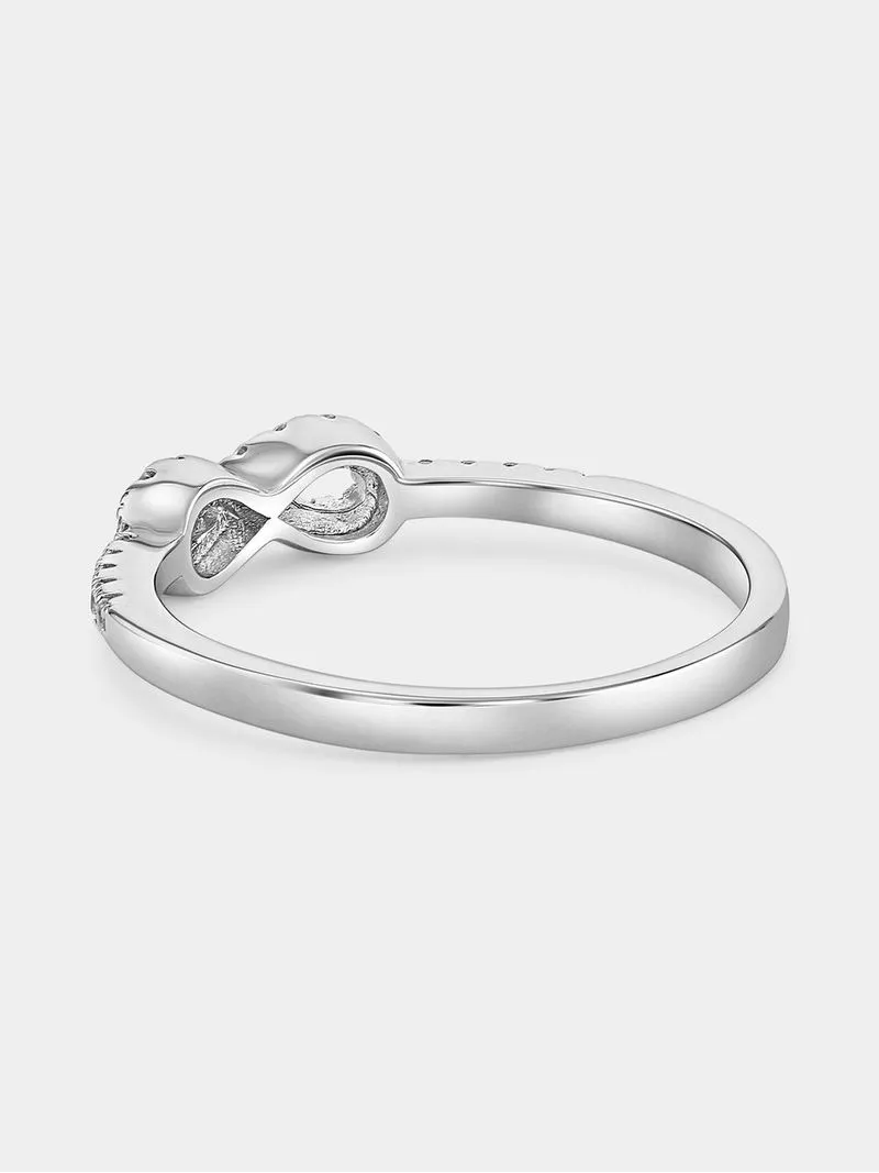 Sterling Silver Cubic Zirconia Women’s Infinity Ring
