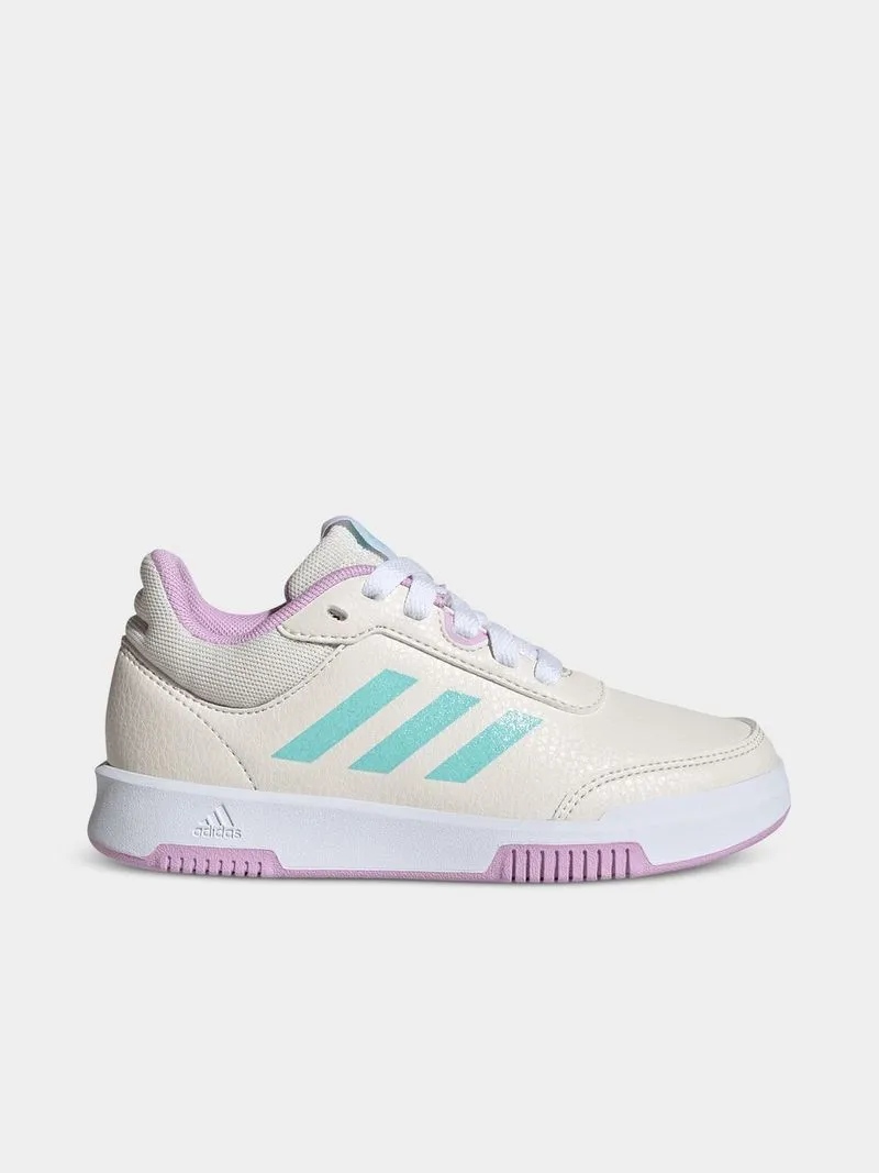 Junior Grade-School adidas Tensaur Sport 2.0 White/Lilac/Aqua Shoes