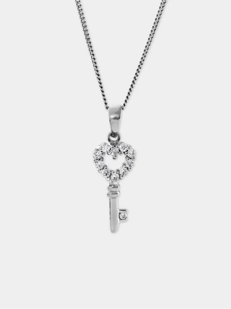 Sterling Silver Cubic Zirconia Love Forever Necklace