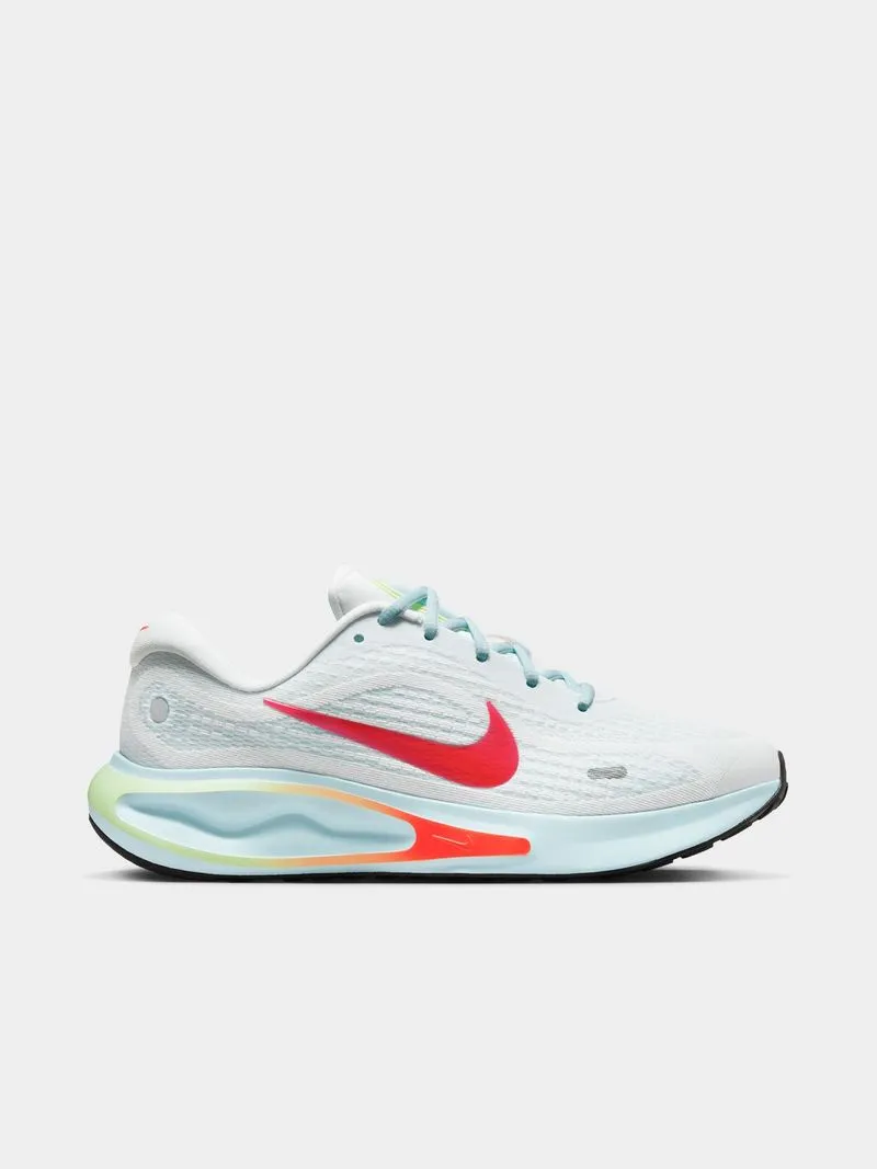 Womens Nike Journey Run White/Crimson Running Shoes