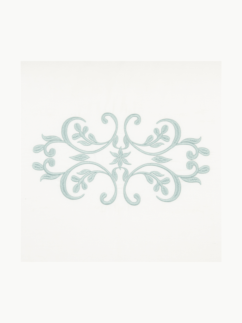 grace l'ocean green embroidery emperor pillowcase pair
