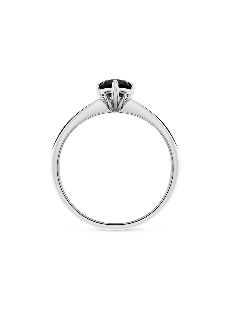 White Gold 0.50ct Black Diamond Solitaire My Forever Direction Ring