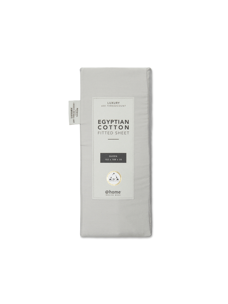 Gold Seal Certified Egyptian Cotton 600 Thread Count Fitted Sheet Silver