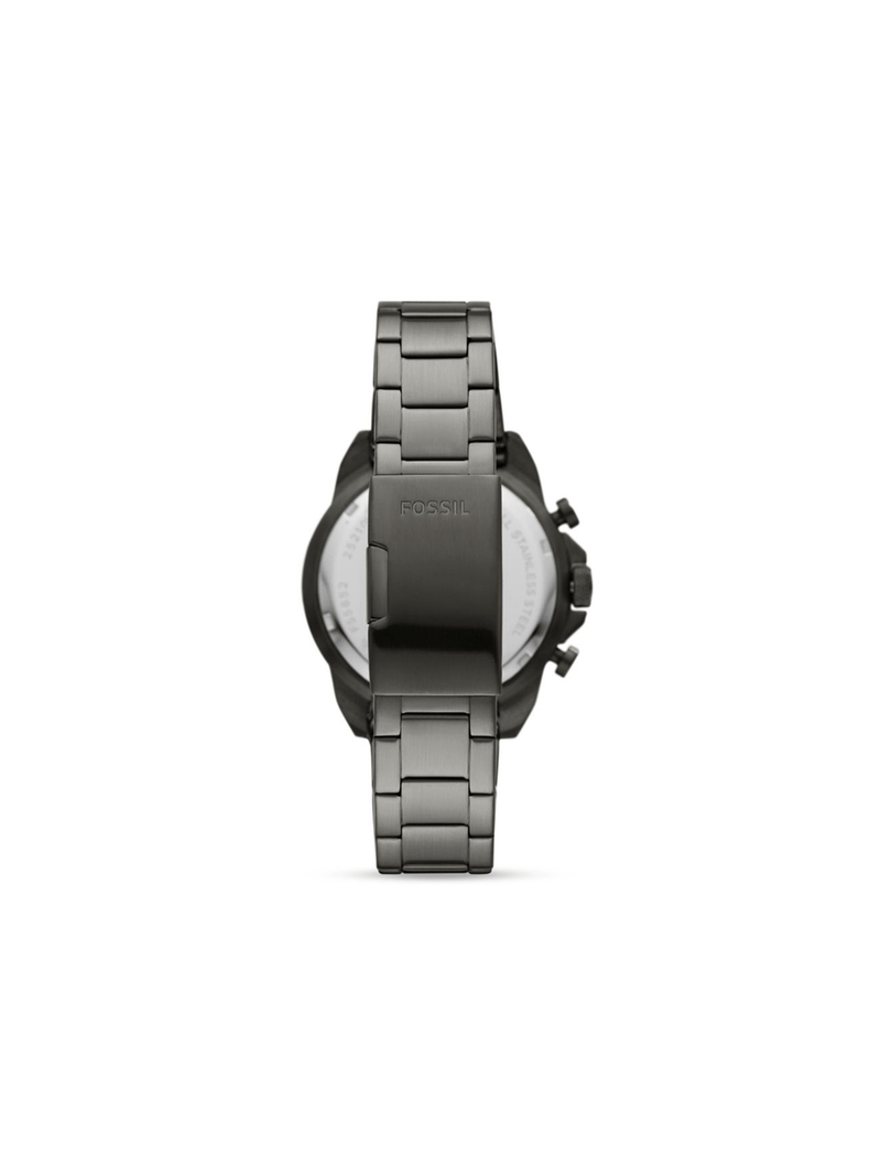 Fossil Men's 44mm Bronson Smoke Tone Chronograph Bracelet Watch