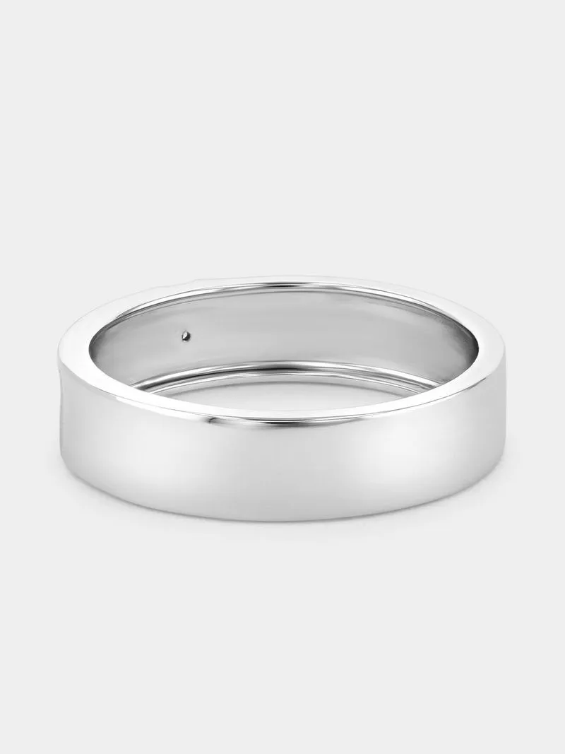Sterling Silver Earth Grown Diamond Vertical Channel Ring