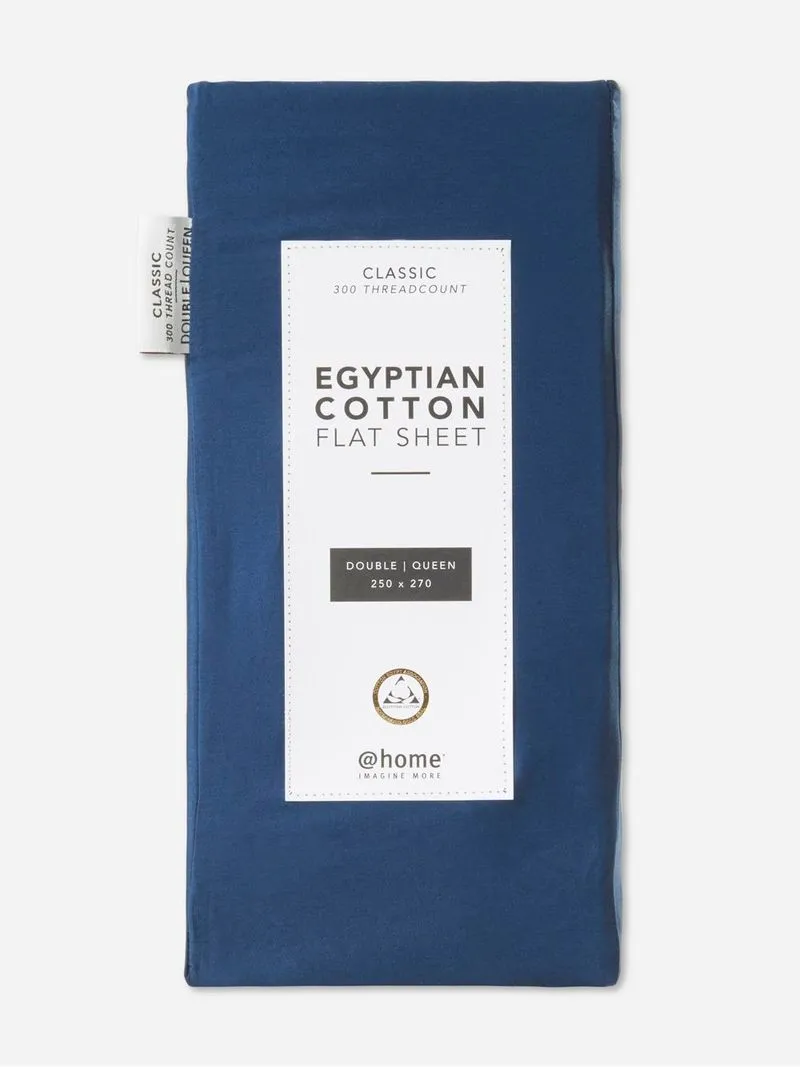 Gold Seal Certified Egyptian Cotton 300 Thread Count Flat Sheet Ink