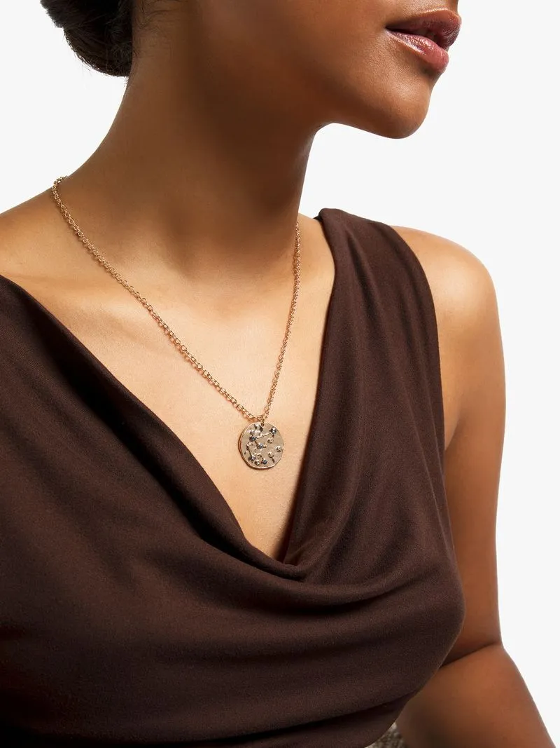 14ct Gold Plated Constellation Necklace - Aquarius