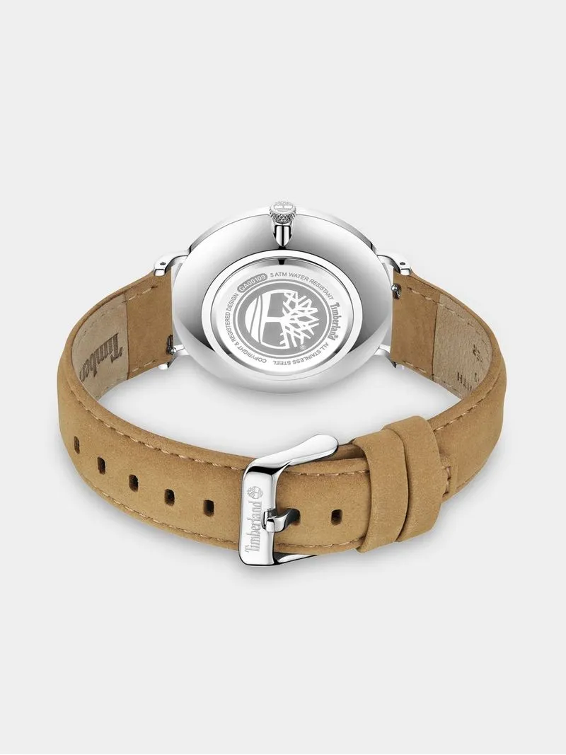 Timberland Men's Ripton Stainless Steel Tan Leather Watch