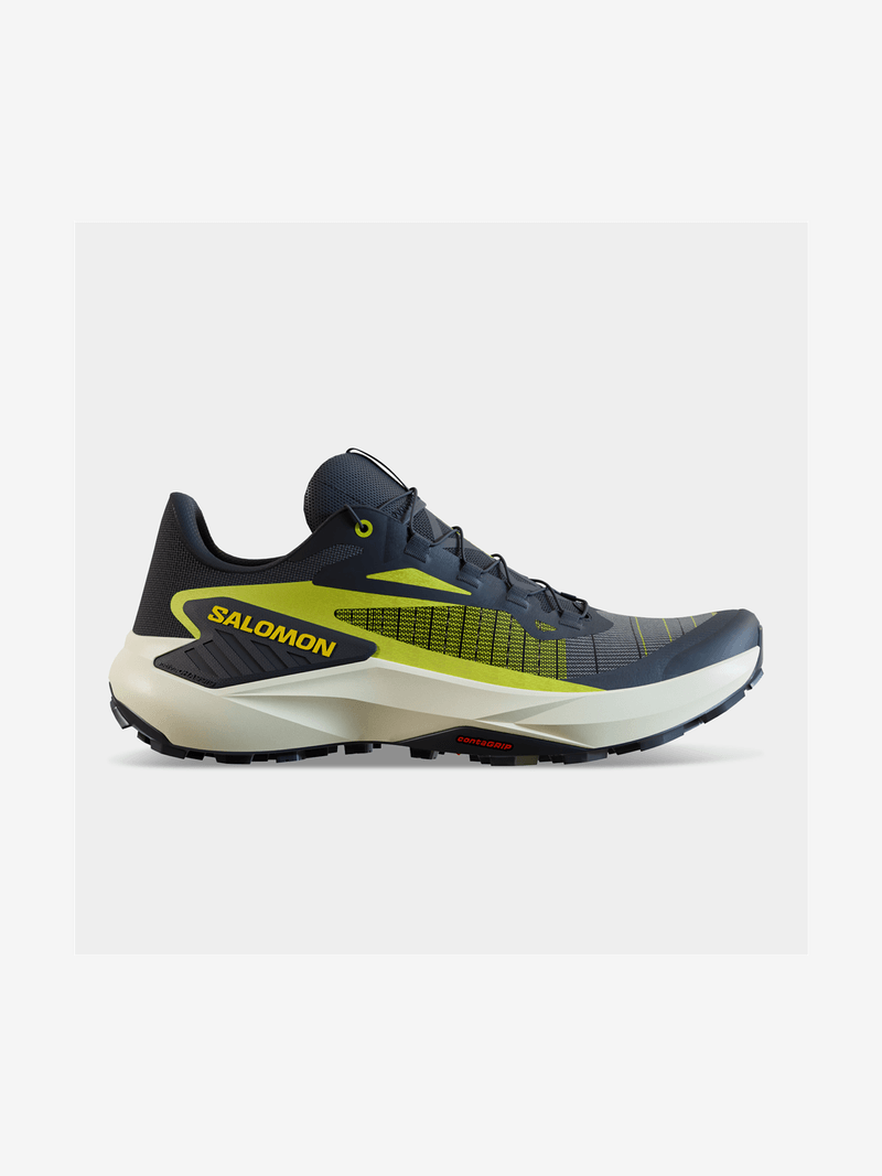 Mens Salomon Genesis Black/Yellow Trail Running Shoes
