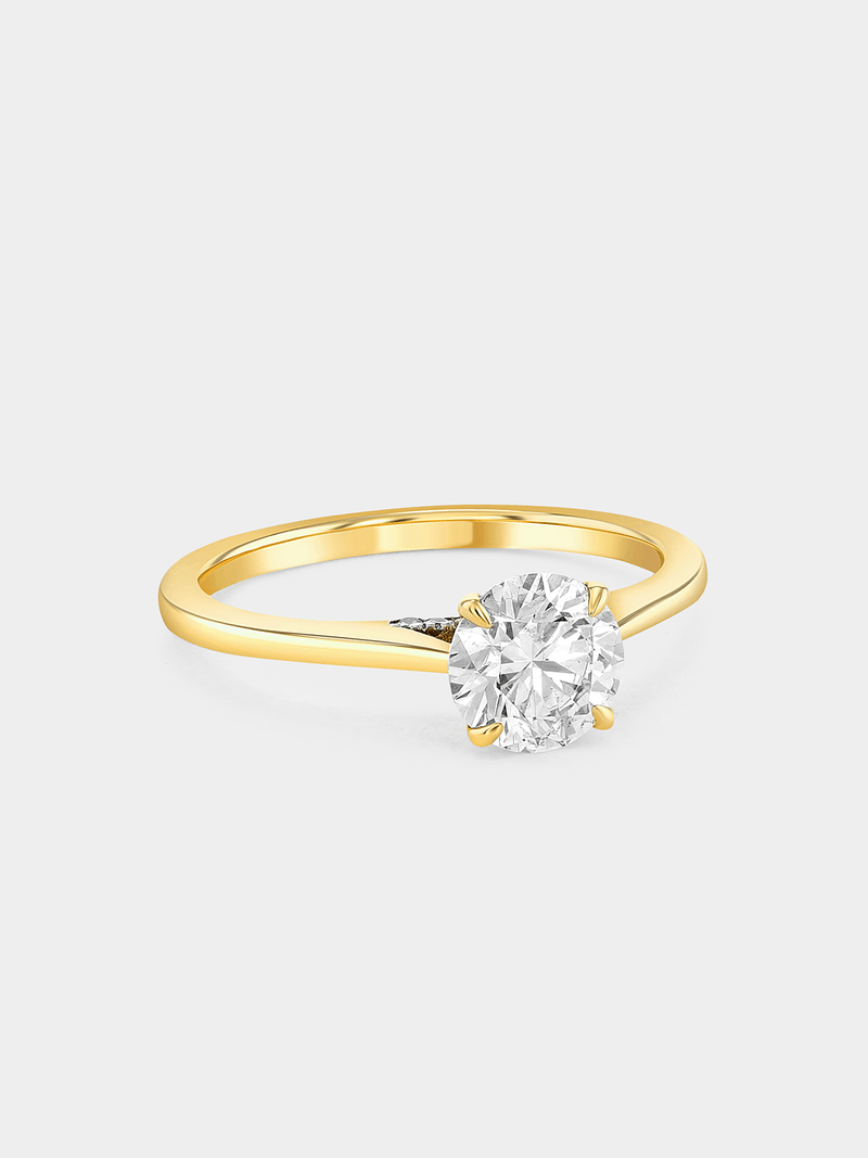 Yellow Gold 1ct Lab Grown Diamond Solitaire Ring
