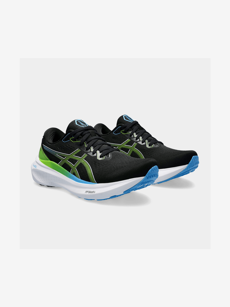 Mens Asics Gel-Kayano 30 Black/Green Running Shoes