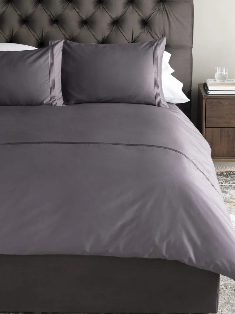 Gold Seal Certified Egyptian Cotton 800 Thread Count Duvet Cover Set Charcoal