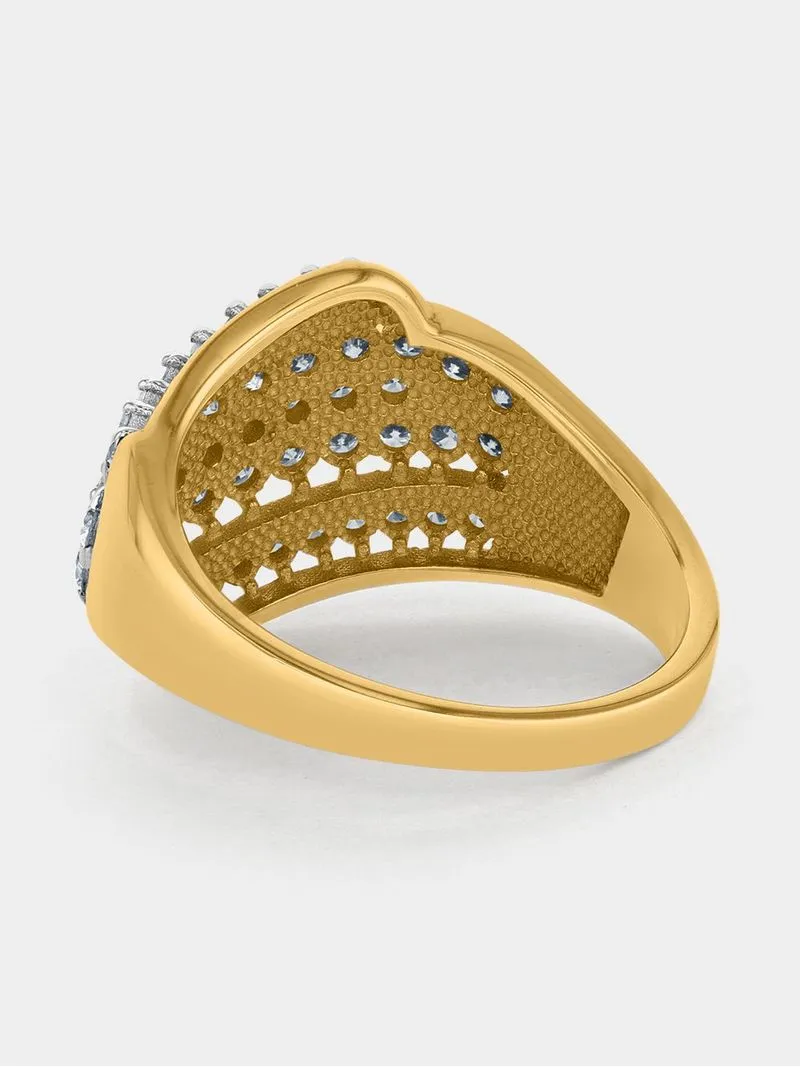 Yellow Gold 1.00ct Diamond Women’s Sunwave Ring