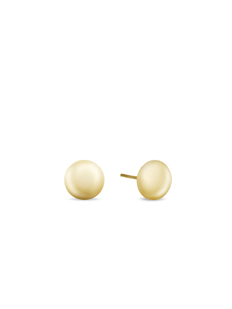 Sterling Silver & Yellow Gold Half Ball Stud Earrings