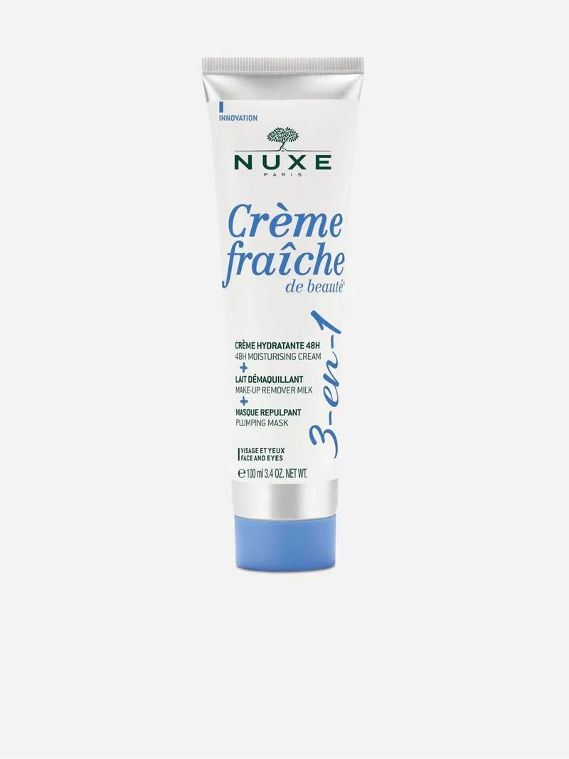 Nuxe Crème Fraîche® de Beauté 3-in-1 48H Moisturising Cream, Make-Up Remover Milk, Plumping Mask