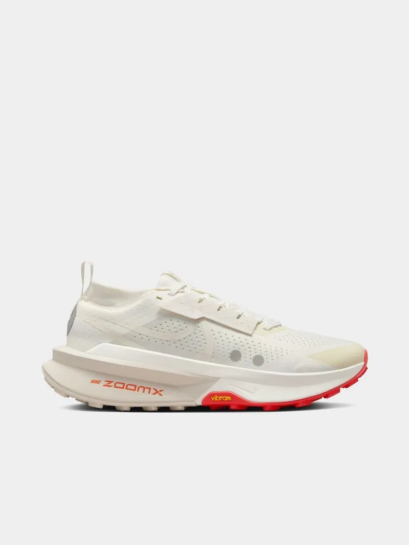 Mens Nike Zoom X Zegama Trail Grey/Red Running Shoes