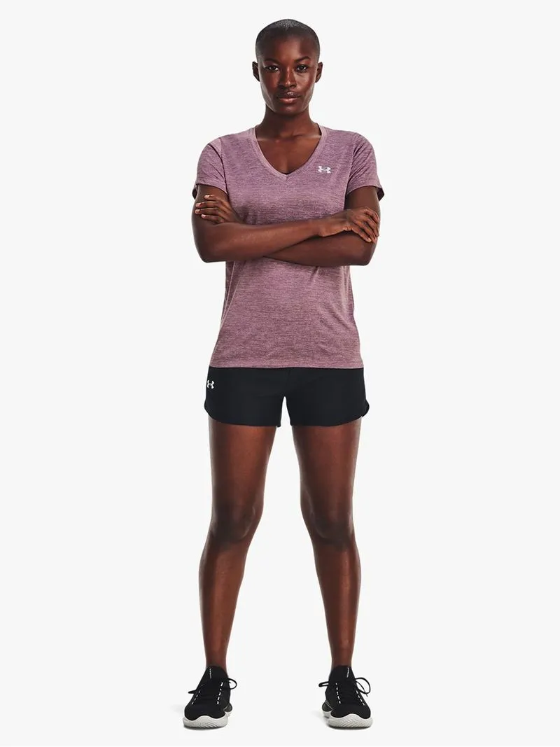 Womens Under Armour Tech Twist Short Sleeve Mauve Tee