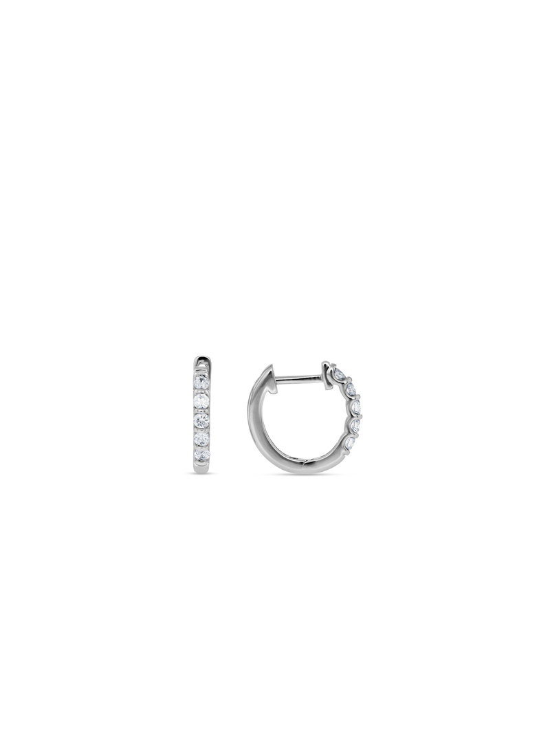 White Gold 0.25ct Diamond Women’s Mini Hoop Earrings